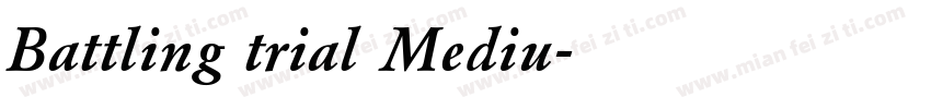 Battling trial Mediu字体转换